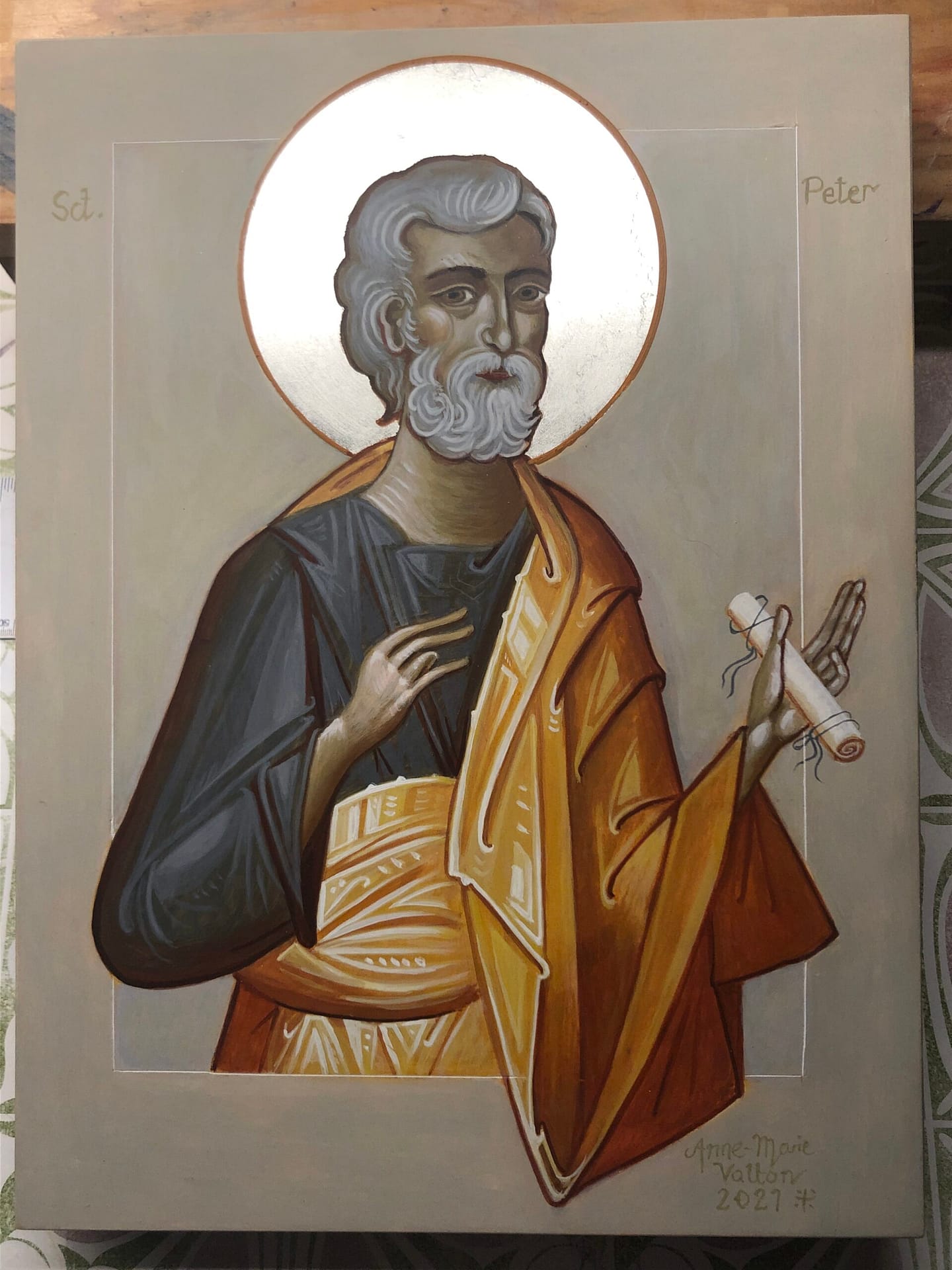 The finished icon of St. Peter